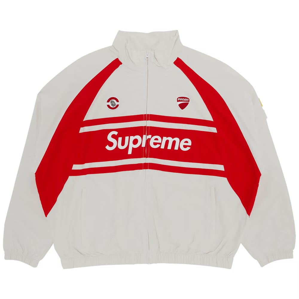 Supreme x Ducati Track Jacket Light Grey