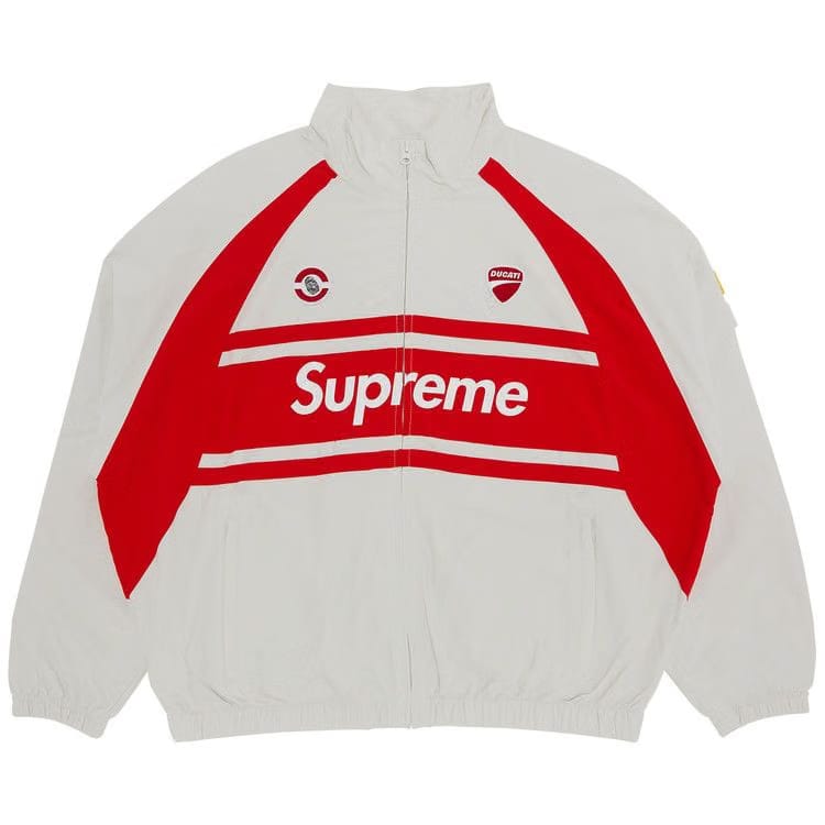Supreme x Ducati Track Jacket Light Grey