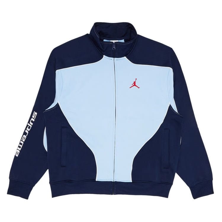 Supreme x Jordan Tricot Track Jacket Light Blue