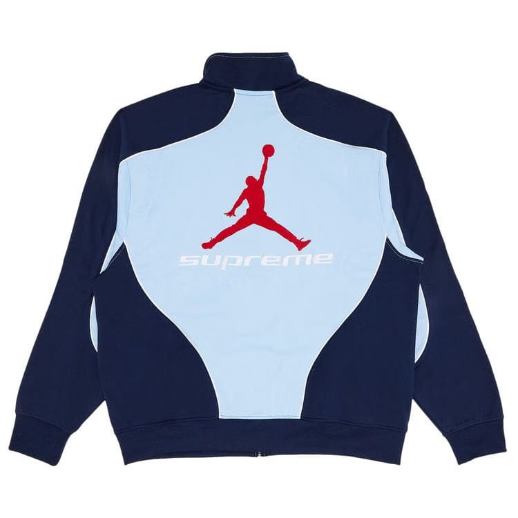 Supreme x Jordan Tricot Track Jacket Light Blue