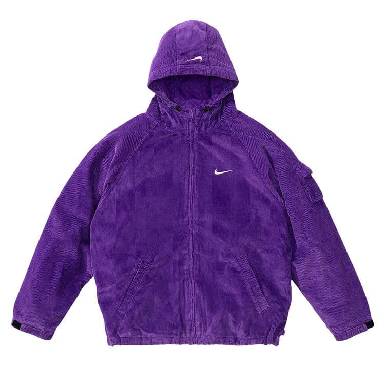 Supreme x Nike Arc Corduroy Hooded Jacket Purple
