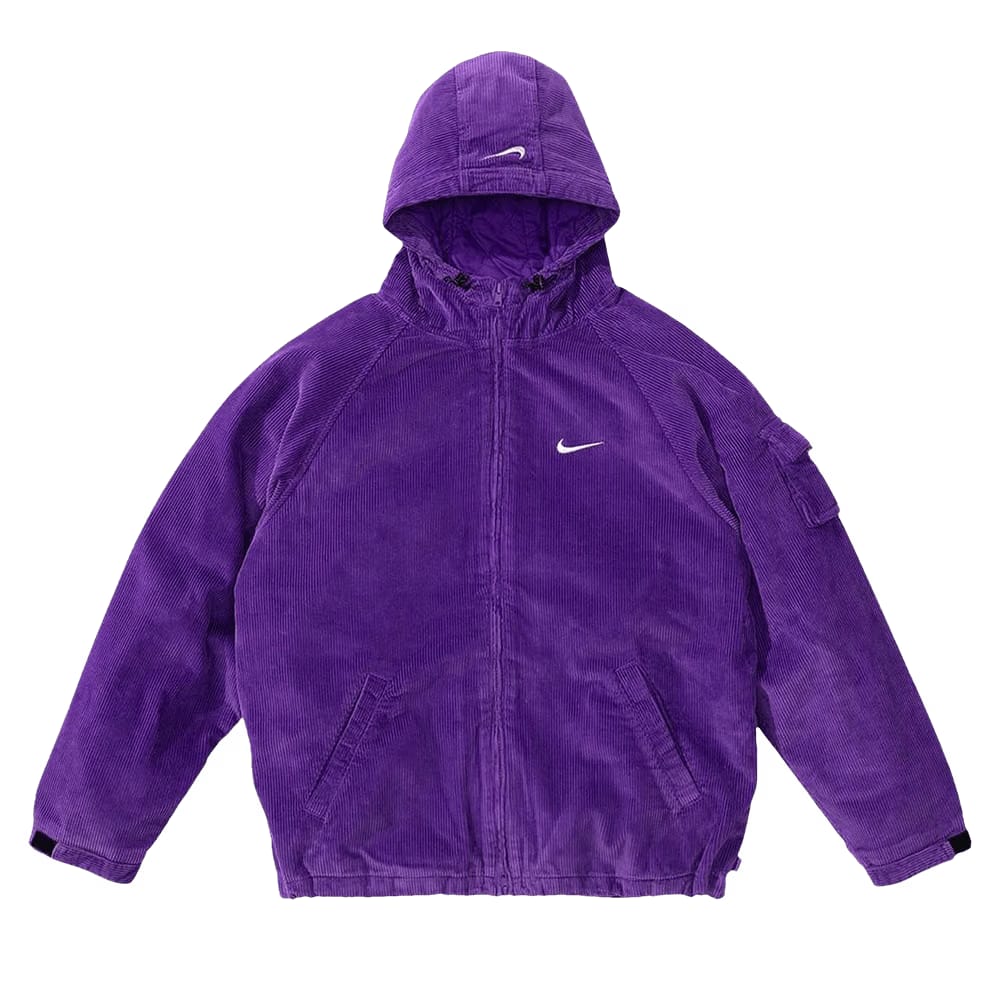 Supreme x Nike Arc Corduroy Hooded Jacket Purple