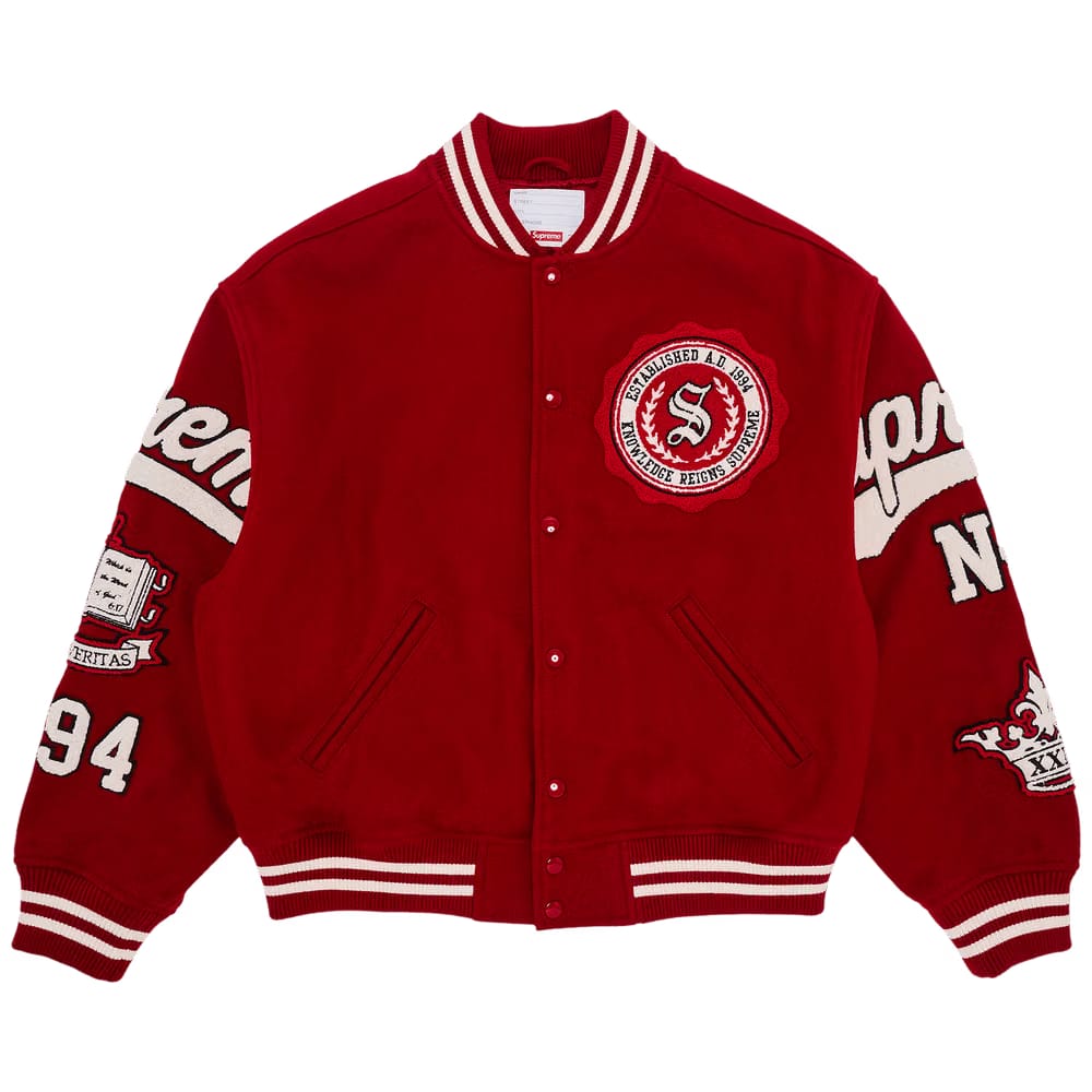 Supreme Veritas Varsity Jacket Red
