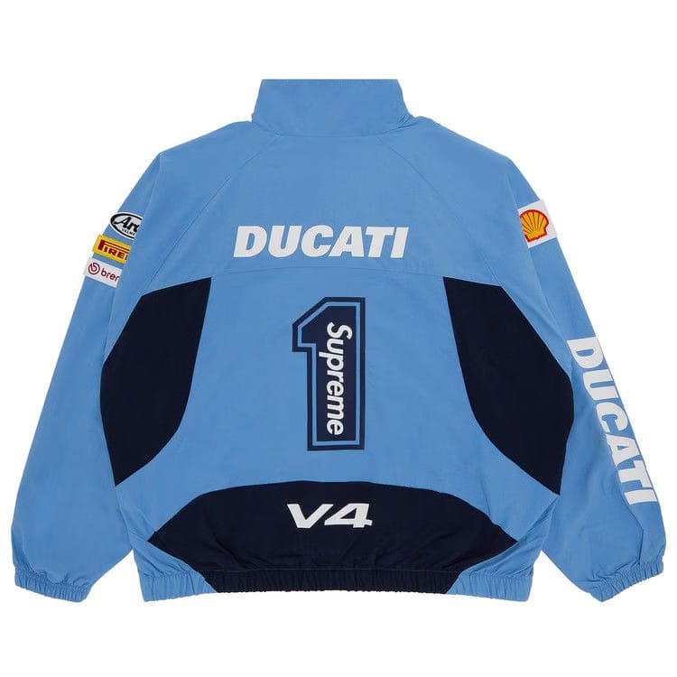 Supreme x Ducati Track Jacket Light Blue