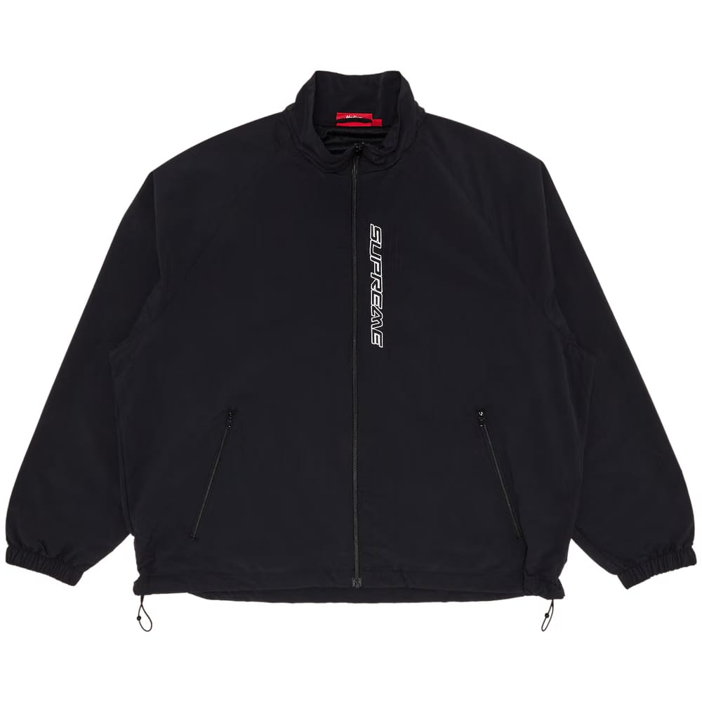 Supreme Contrast Zip Track Jacket Black