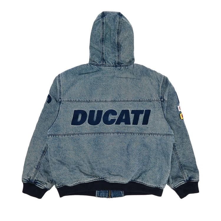Supreme x Ducati Hooded Racing Jacket Denim