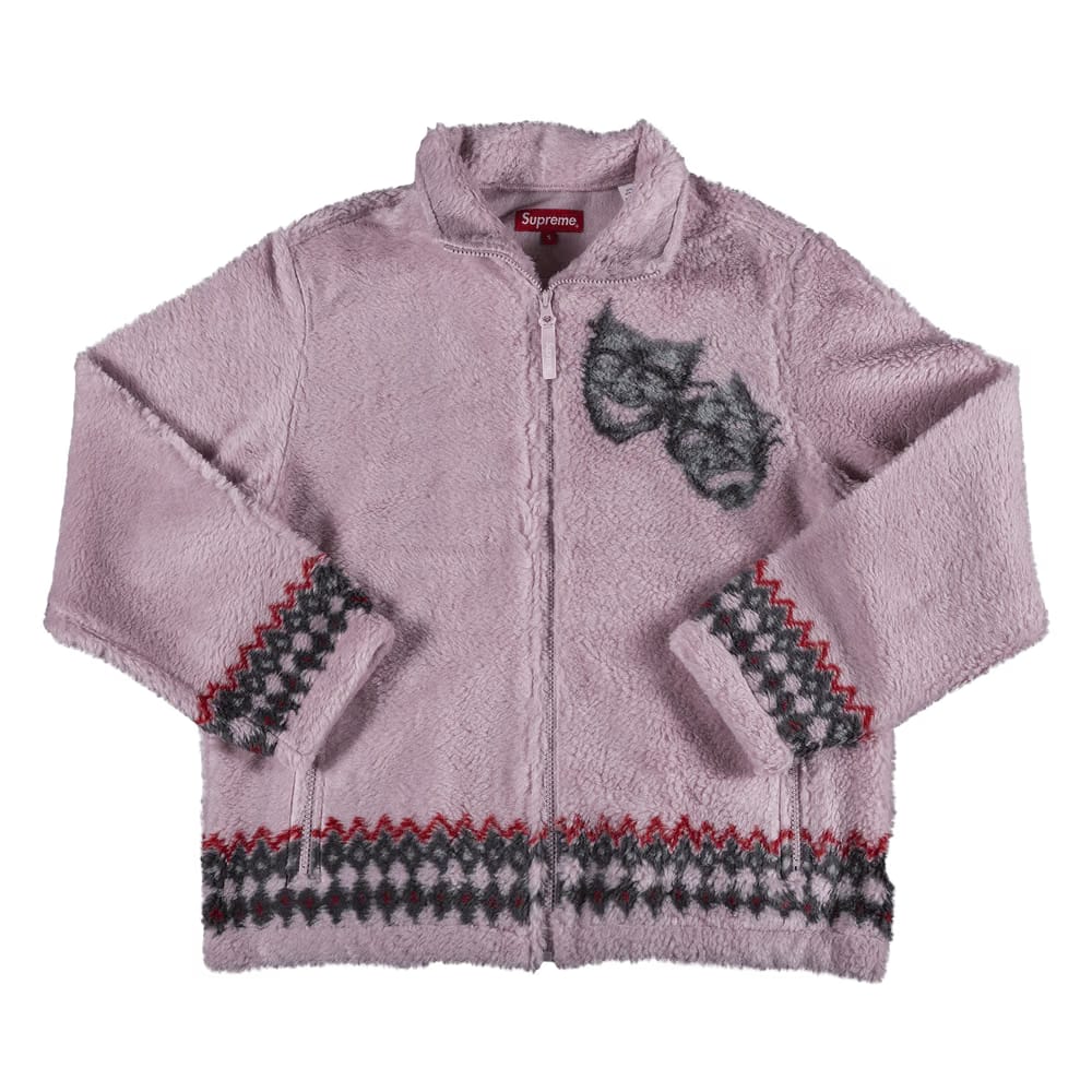 Supreme Drama Mask Fleece Jacket Pink