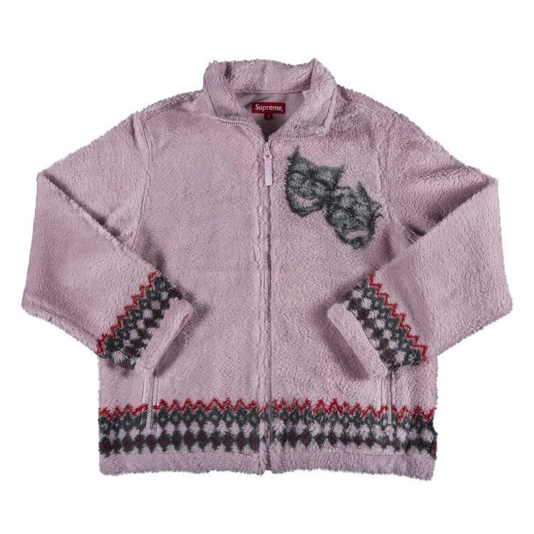 Supreme Drama Mask Fleece Jacket Pink