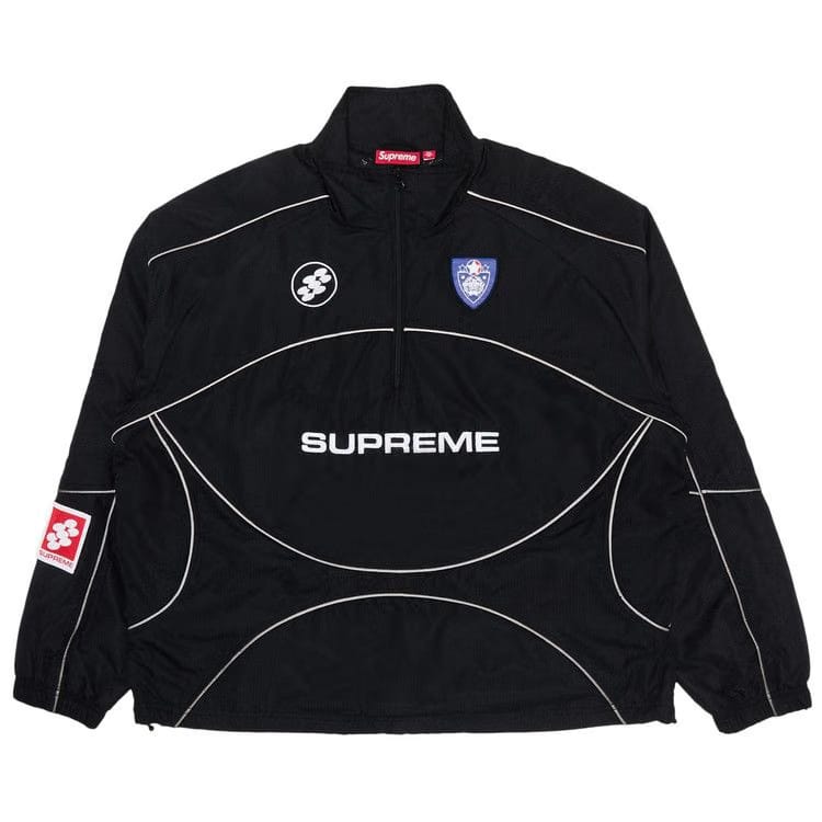 Supreme Reflective Piping Pullover Black