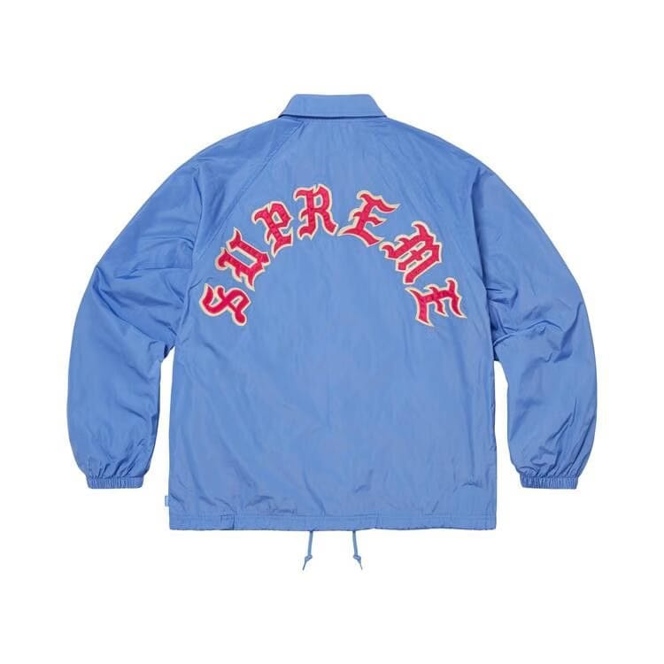 Supreme Old English Arc Coaches Jacket Light Blue