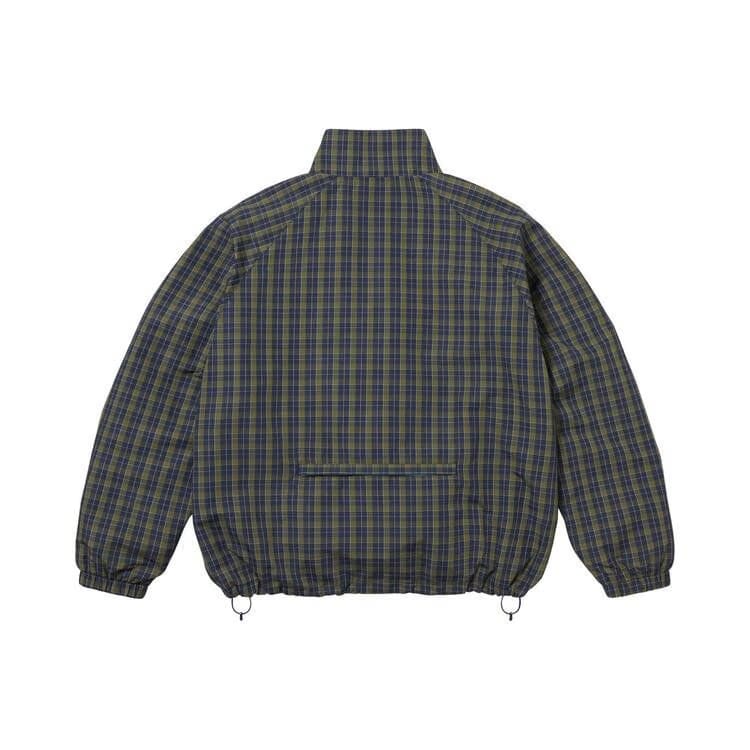 Supreme Plaid Track Jacket Navy