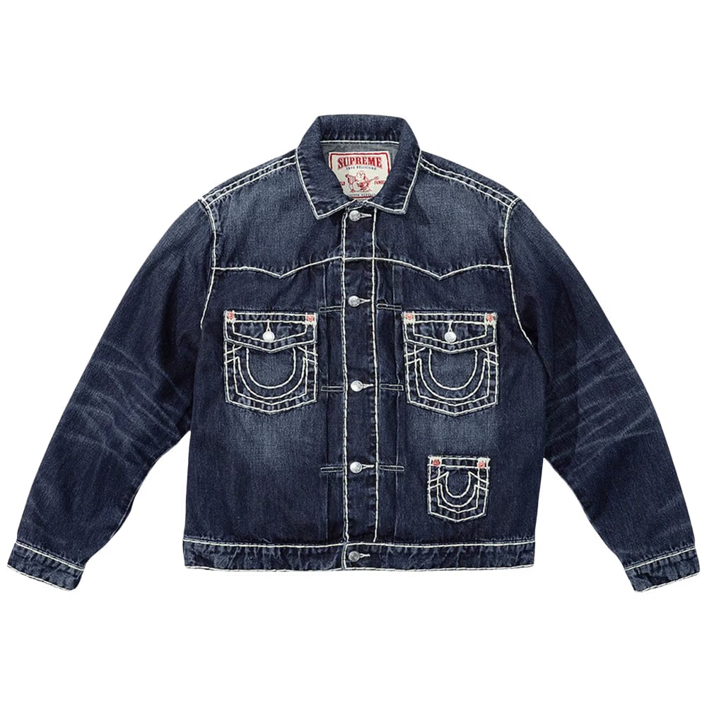 Supreme x True Religion Denim Trucker Jacket Washed Blue