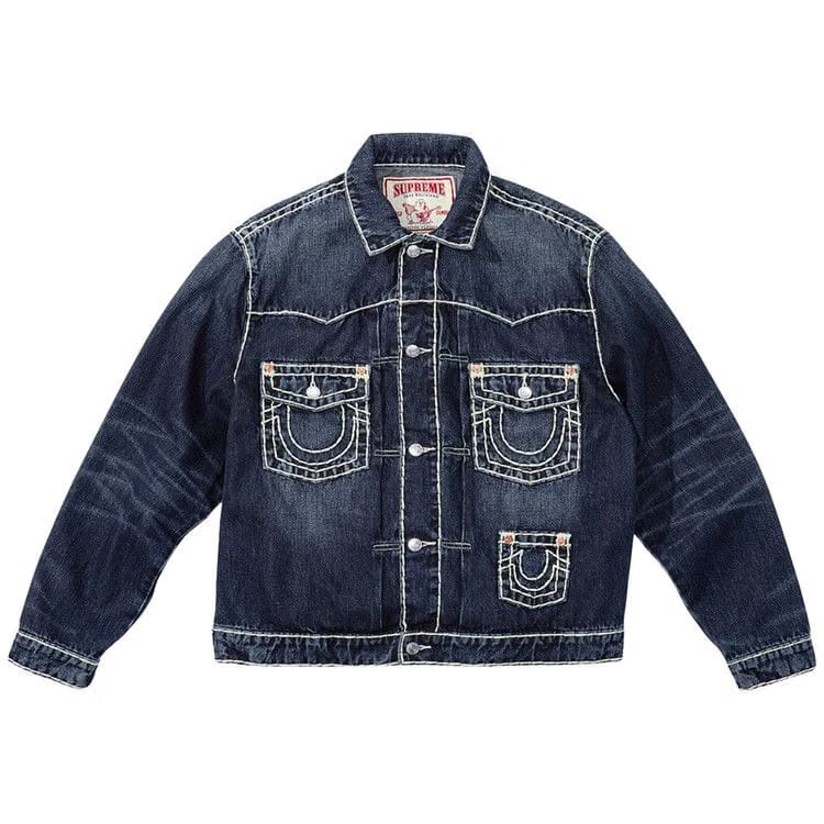 Supreme x True Religion Denim Trucker Jacket Washed Blue