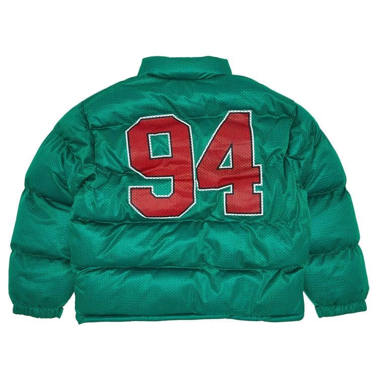 Supreme Mesh Jersey Puffer Jacket Green