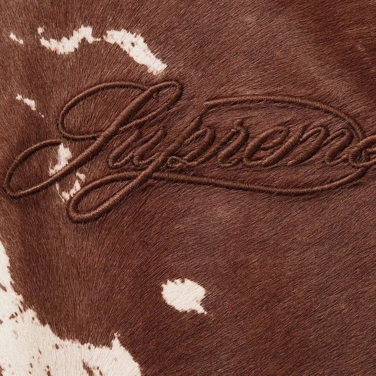 Supreme Ponyhair Varsity Jacket Cow