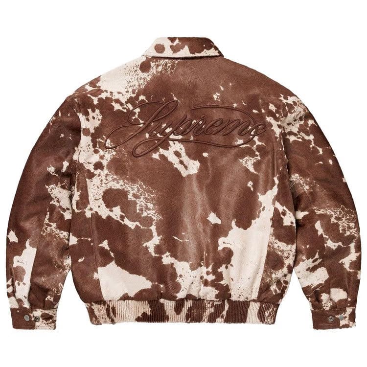 Supreme Ponyhair Varsity Jacket Cow