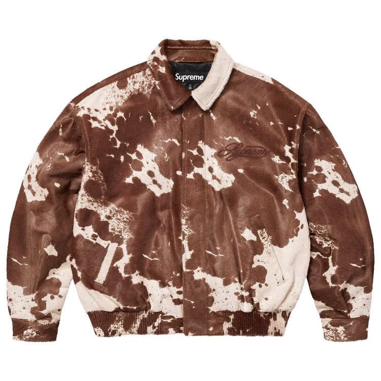 Supreme Ponyhair Varsity Jacket Cow