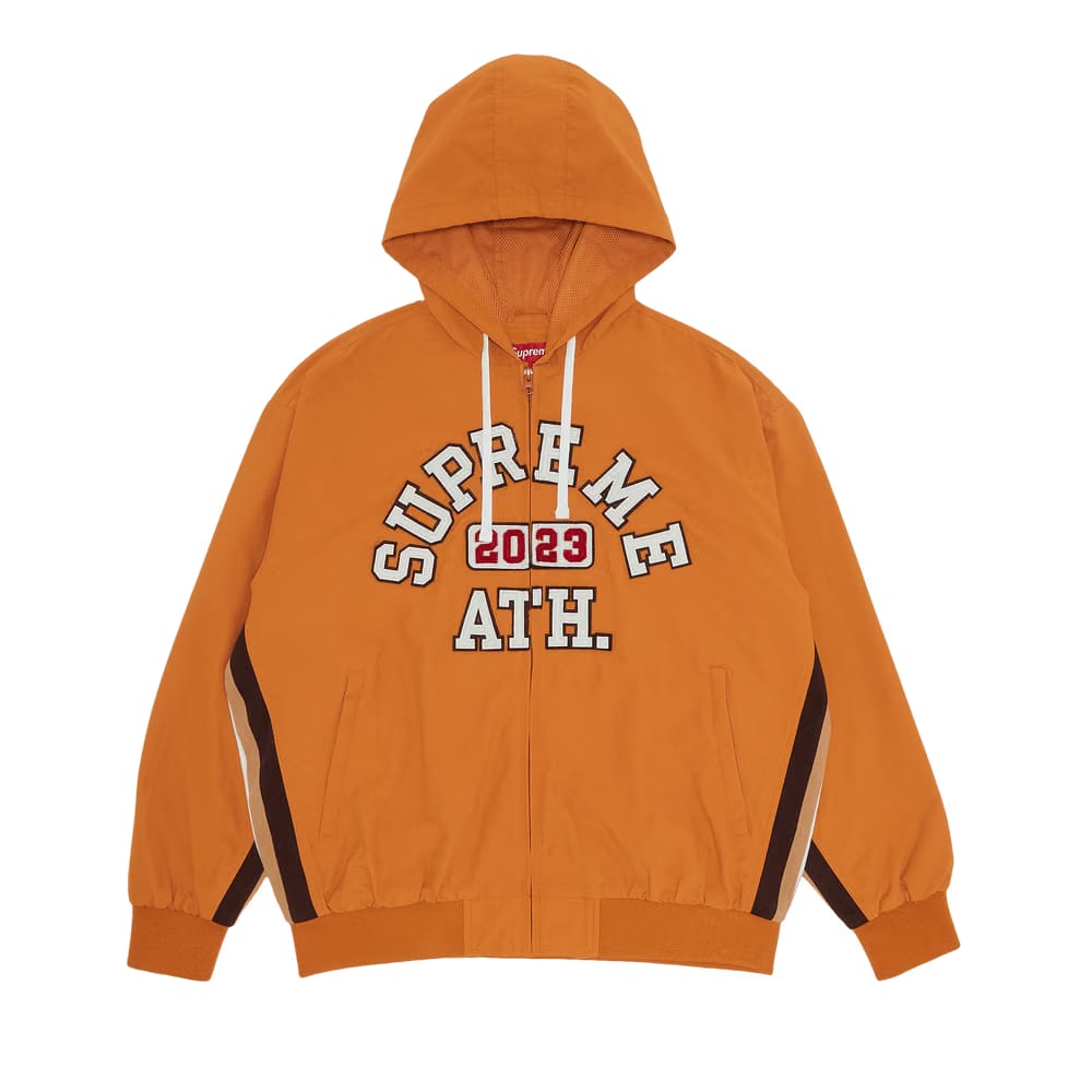 Supreme Appliqué Hooded Track Jacket Orange