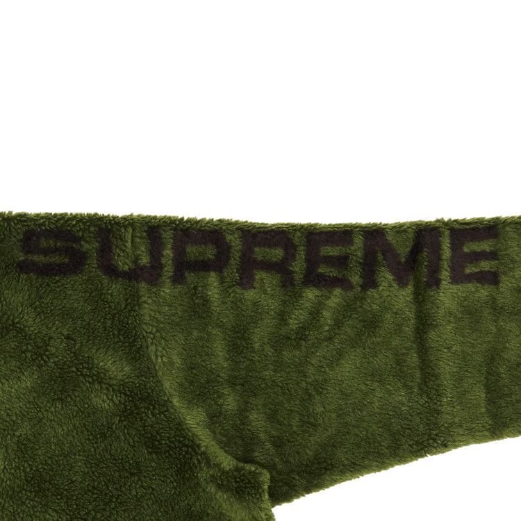Supreme Shoulder Logo Fleece Jacket Green