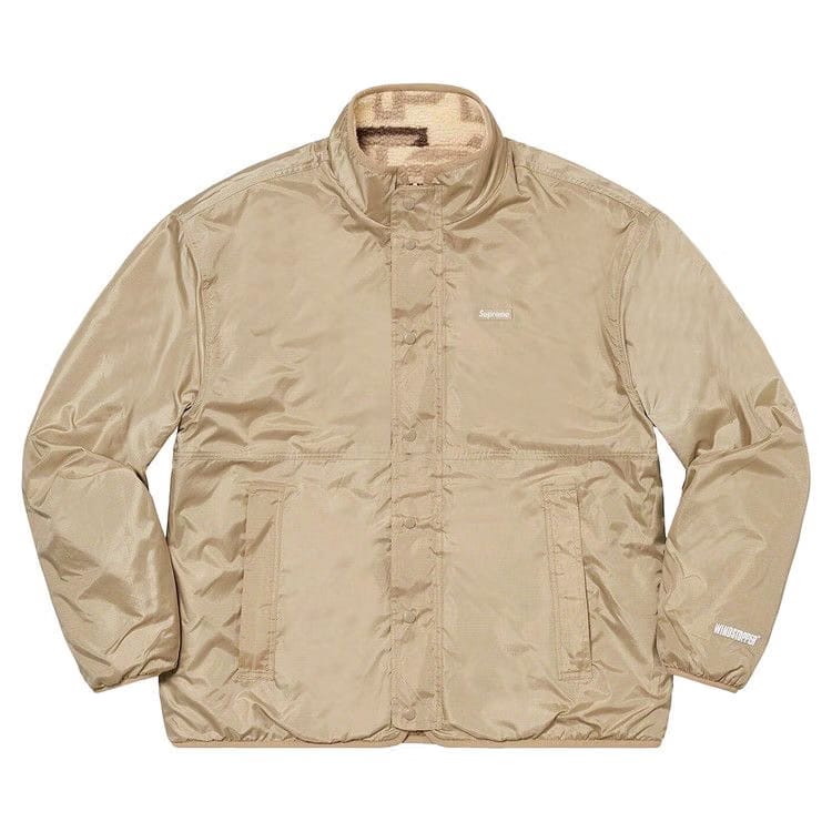 Supreme Geo Reversible WINDSTOPPER Fleece Jacket Tan