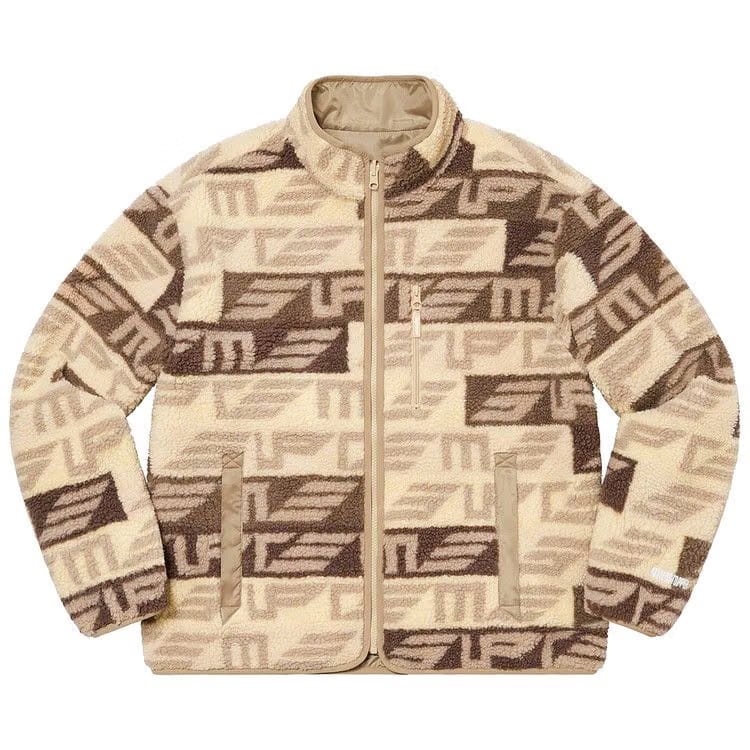Supreme Geo Reversible WINDSTOPPER Fleece Jacket Tan