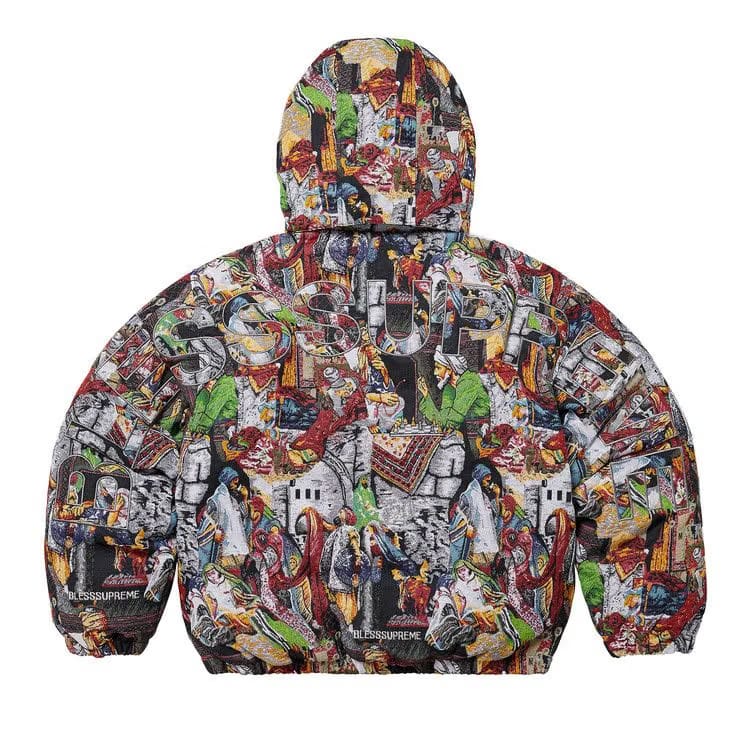 Supreme x Bless Tapestry Down Puffer Jacket Multicolor