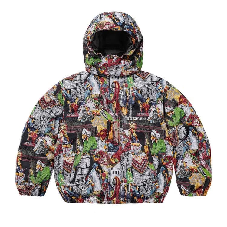 Supreme x Bless Tapestry Down Puffer Jacket Multicolor