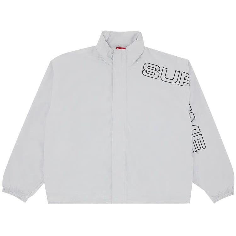 Supreme Spellout Embroidered Track Jacket Grey