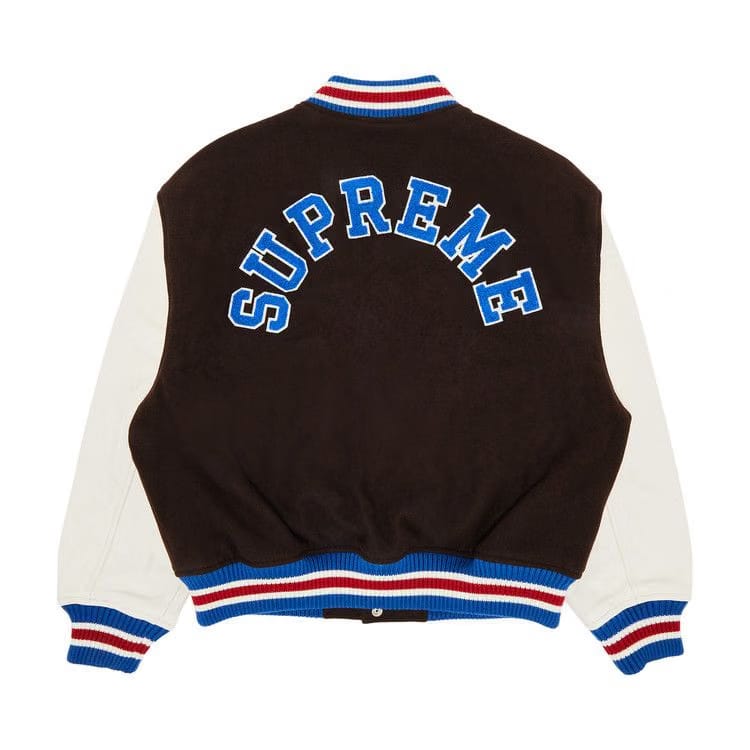 Supreme Tiger Varsity Jacket Brown