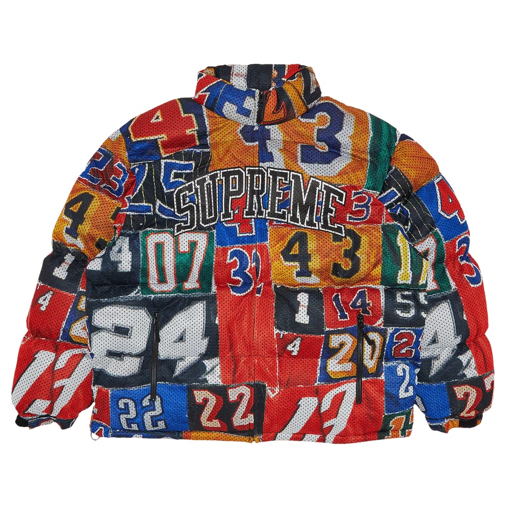 Supreme Mesh Jersey Puffer Jacket Multicolor