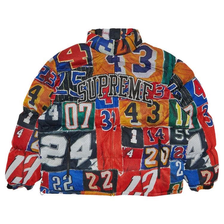 Supreme Mesh Jersey Puffer Jacket Multicolor