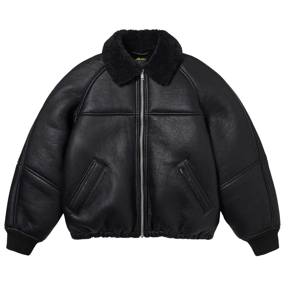 Supreme x Schott Shearling Bomber Jacket Black