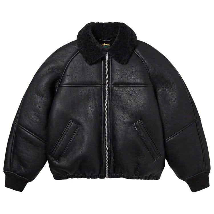 Supreme x Schott Shearling Bomber Jacket Black