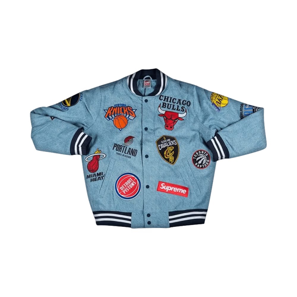 Supreme x Nike x NBA Teams Warm Up Jacket Denim