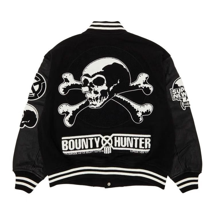 Supreme x Bounty Hunter Varsity Jacket Black