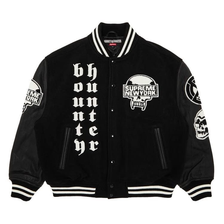 Supreme x Bounty Hunter Varsity Jacket Black