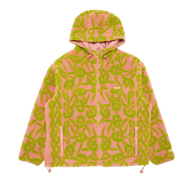 Supreme Celtic Knot Reversible WINDSTOPPER Fleece Hooded Jacket Dusty Pink