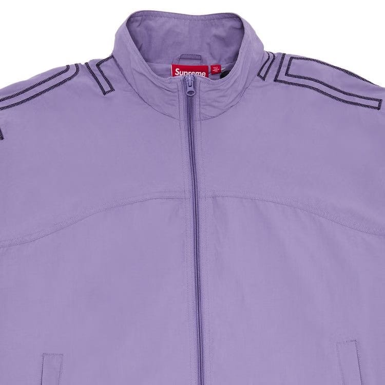 Supreme Spellout Embroidered Track Jacket Dusty Purple