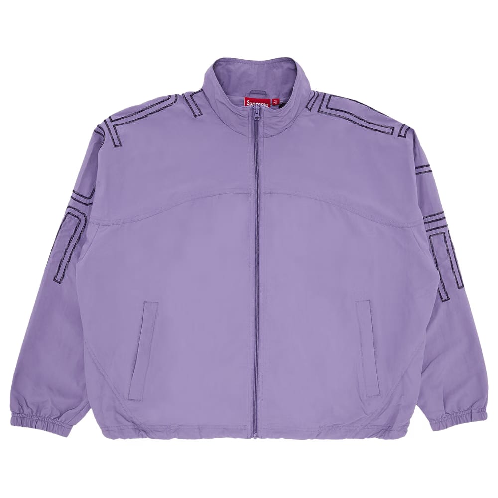 Supreme Spellout Embroidered Track Jacket Dusty Purple