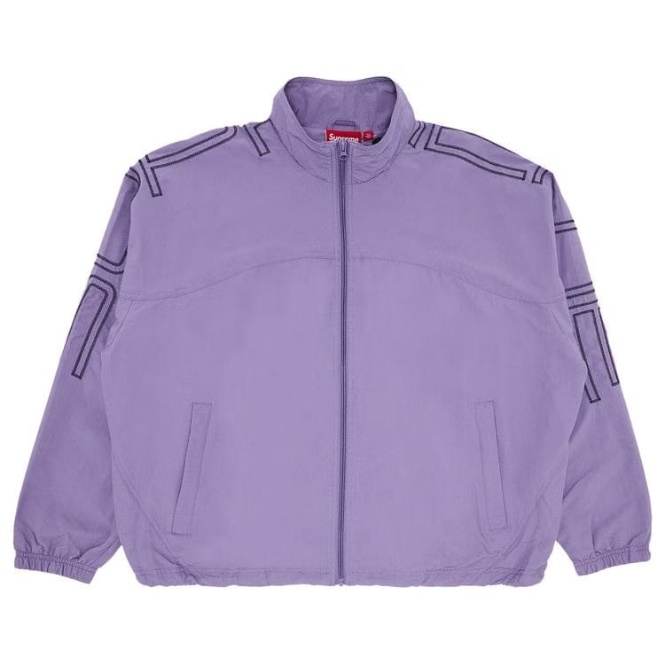Supreme Spellout Embroidered Track Jacket Dusty Purple
