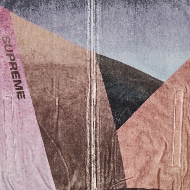Supreme Geo Velour Track Jacket Pink