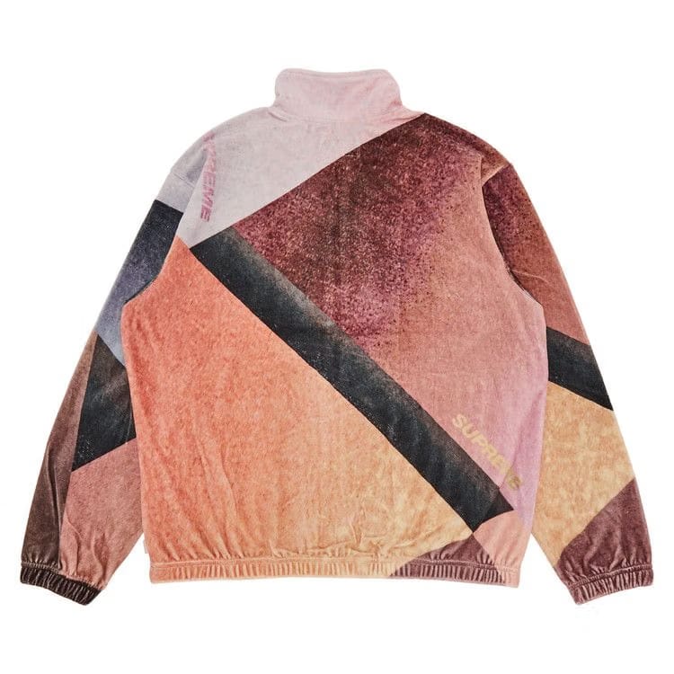 Supreme Geo Velour Track Jacket Pink