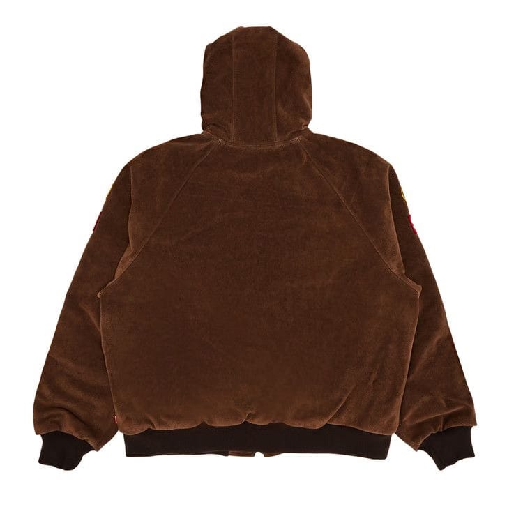 Supreme x Vanson Leather Hooded Work Jacket Suede