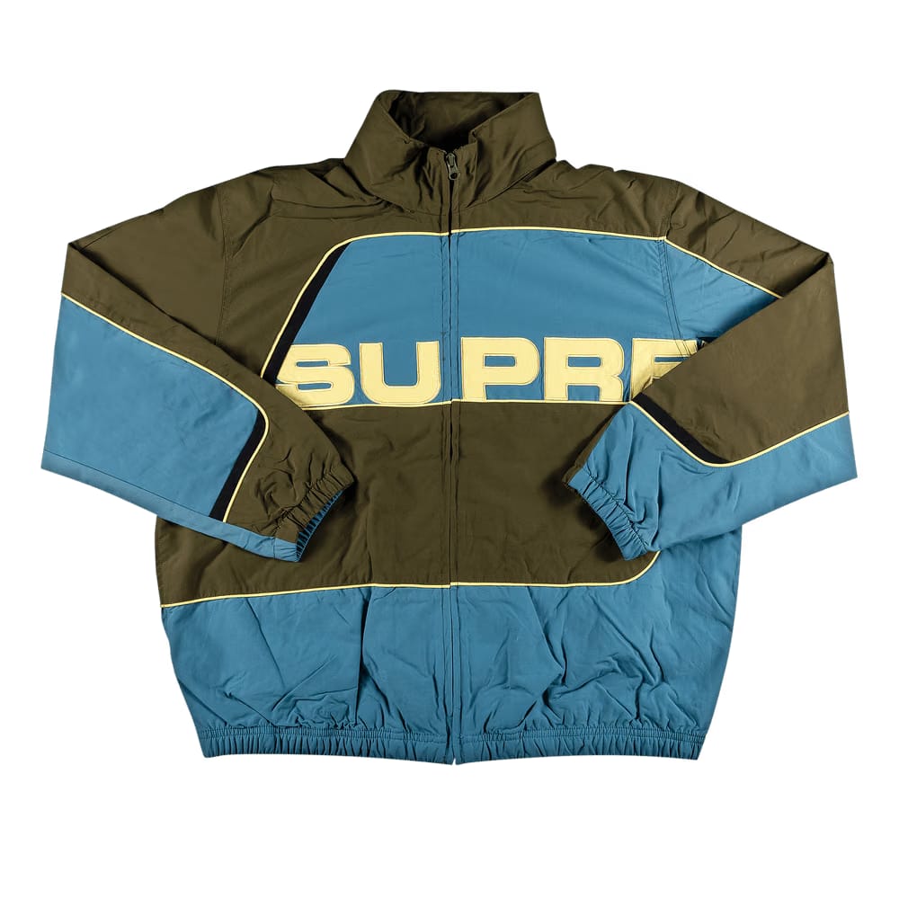 Supreme S Paneled Track Jacket Olive