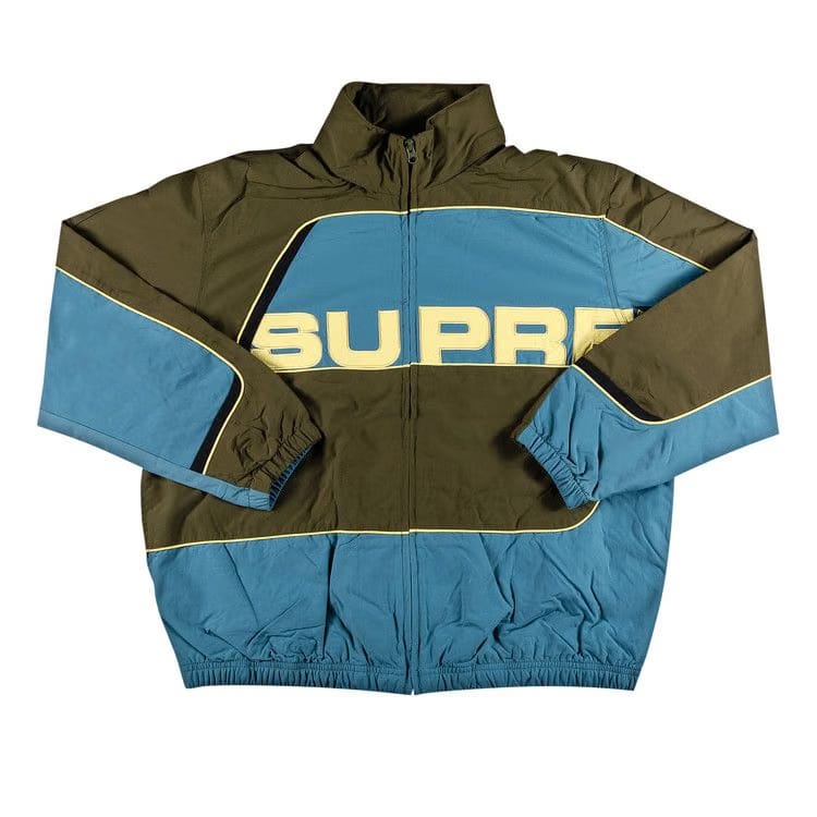 Supreme S Paneled Track Jacket Olive