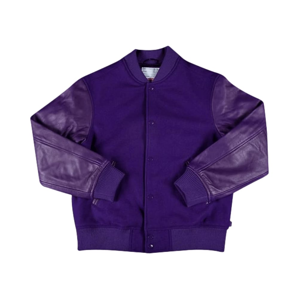 Supreme Motion Logo Varsity Jacket Purple