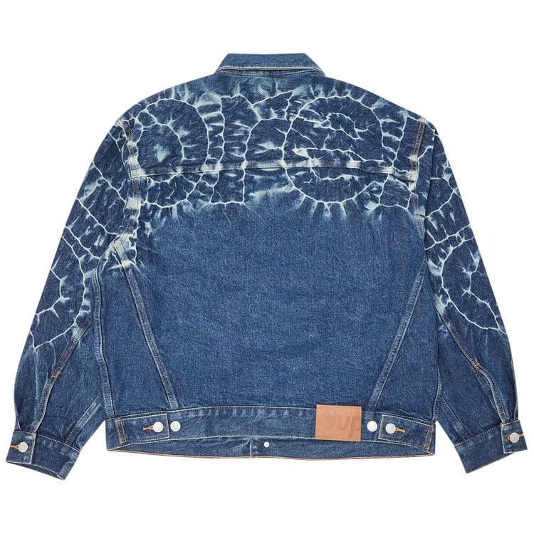 Supreme Shibori Denim Trucker Jacket Rigid Indigo