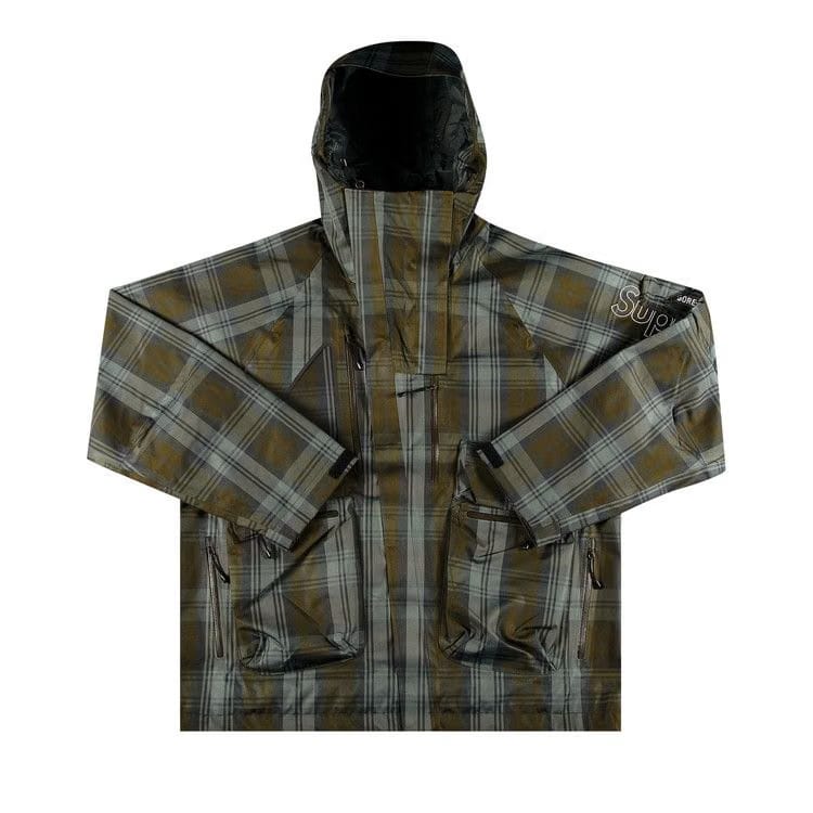 Supreme GORE-TEX Tech Shell Jacket Olive Plaid