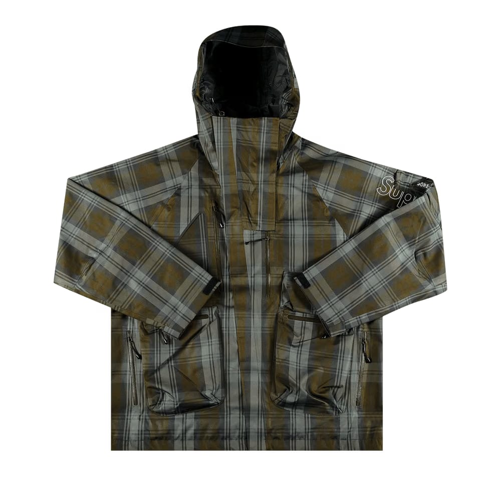 Supreme GORE-TEX Tech Shell Jacket Olive Plaid