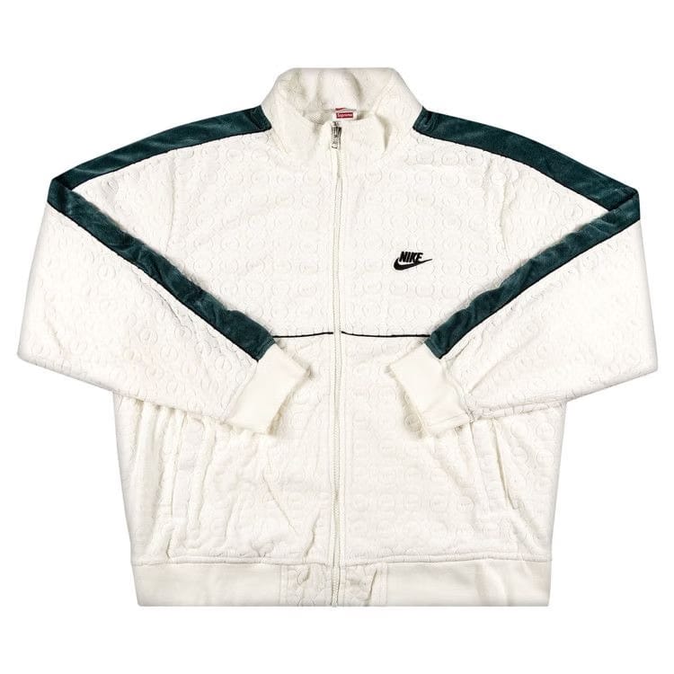 Supreme x Nike Velour Track Jacket White